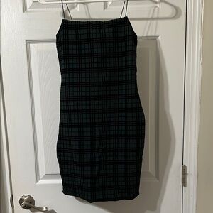 Plaid Spaghetti Strap Dress